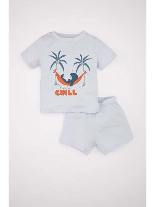 Erkek Bebek Baskılı Kısa Kollu Şortlı Penye Pijama Takımı C5194A524HS