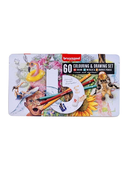 Bruynzeel Colouring & Drawing Set Creative Artists 60'lı