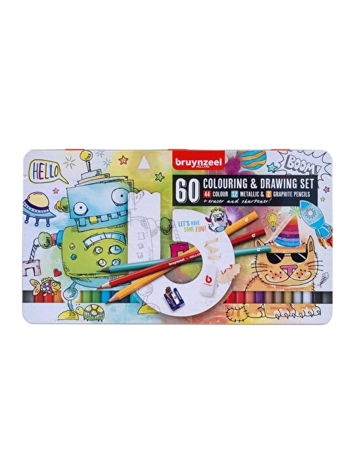 Bruynzeel Colouring & Drawing Set Small Artists 60'lı