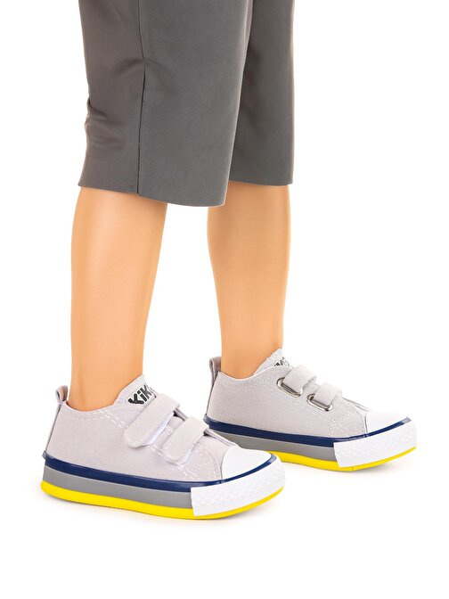 Kiko Kids Linen Cırtlı Erkek Bebek Keten Spor Ayakkabı