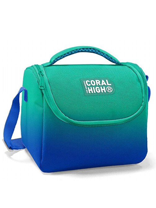 Coral High Yeşil Saks Renk Geçişli Isı Yalıtımlı Beslenme Çantası - Erkek Çocuk