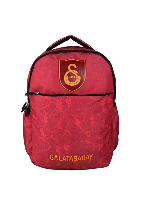 Galatasaray Logo Baskılı Okul Sırt Çantası 3 Bölmeli Kırmızı (24519)