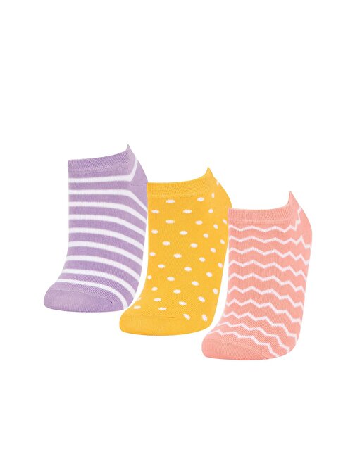 Kadın 3lü Pamuklu Patik Çorap D5719AXNS