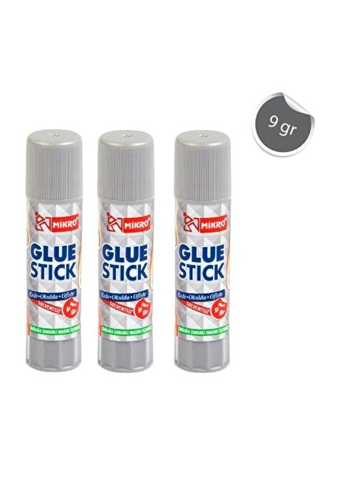 Glue Stick Yapıştırıcı Mikro Katı Yapıştırıcı 9 Gr Ruj Yapıştırıcı 3 Adet