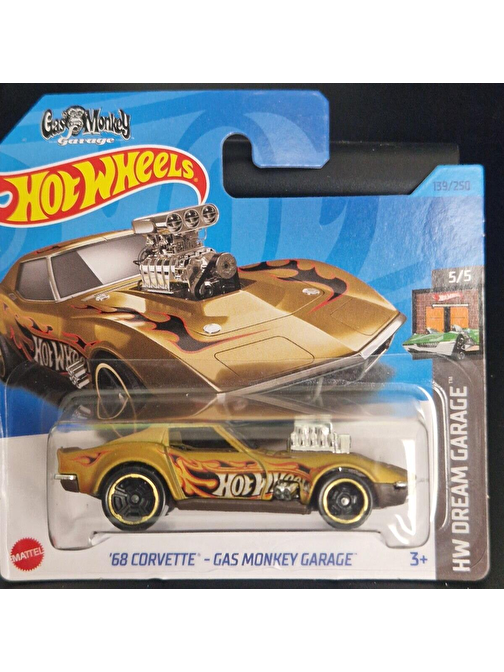 Hot Wheels Tekli Arabalar 68 Corvette - Gas Monkey Garage HKH23