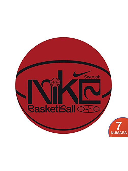 Nike Everday Playground 8P Graphic Deflated University Red Basketbol Topu N1004371656 Turuncu