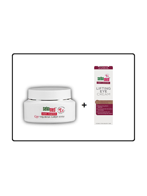 Sebamed Q10 Yaşlanma Karşıtı Yüz Bakım Kremi 50ml + Anti Aging Kırışıklık Karşıtı Göz Kremi 15ml 2'li SET