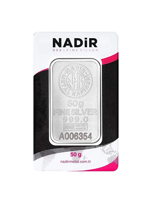 NadirGold 50 Gr Gümüş Külçe
