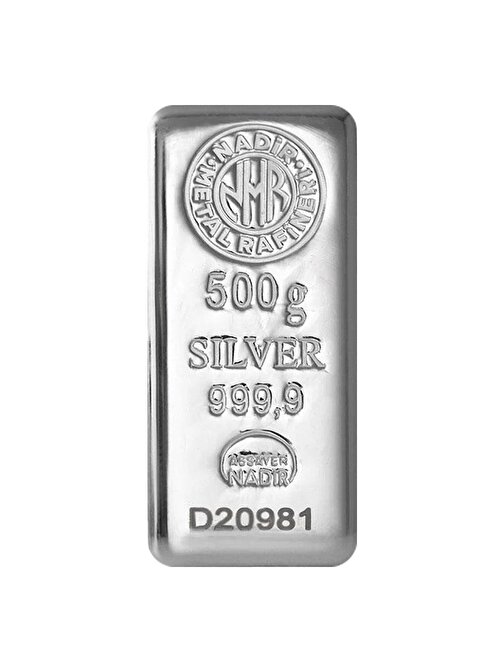 NadirGold 500 Gr Gümüş Külçe