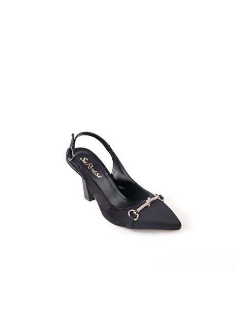 Papuçcity Sprs 02833 8,5 Cm Topuklu Kadın Arkası Açık Stiletto Ayakkabı