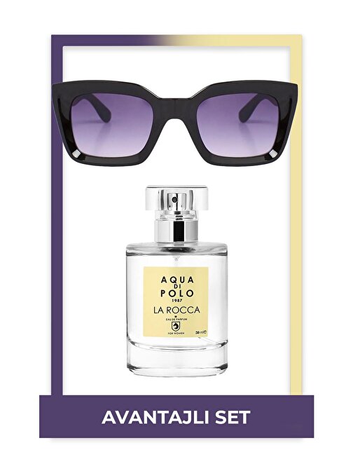 Aqua di Polo 1987 La Rocca EDP 50 ml Kadın Parfüm & Siyah Gözlük Seti