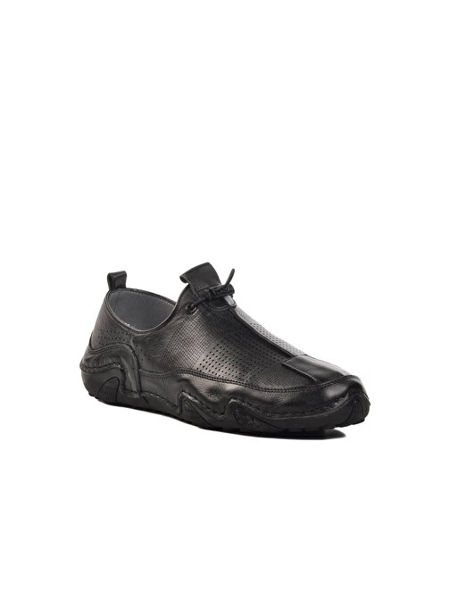 Ayakmod 324-1 Siyah Hakiki Deri Erkek Günlük Ayakkabı