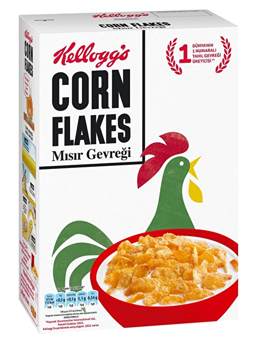 Kellogg's Corn Flakes Kahvaltılık Nostaljik Paket Mısır Gevreği 350 Gr,Lif ve Demir Kaynağı