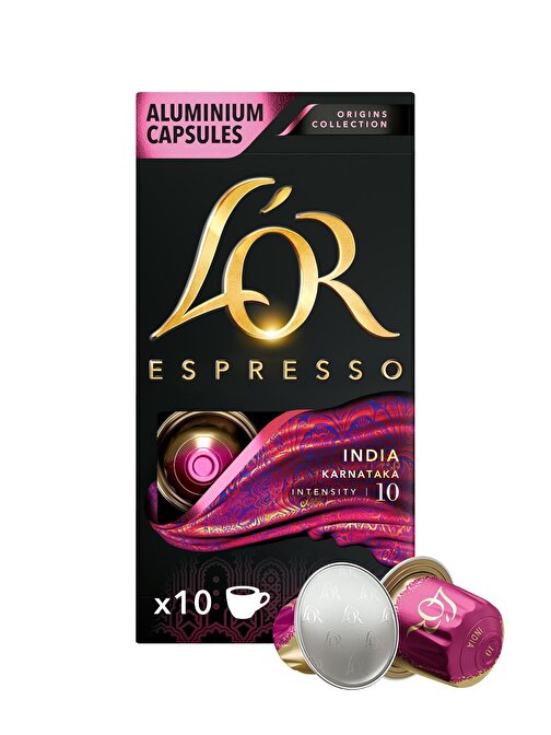 L'OR Espresso Origin India Nespresso Uyumlu Alüminyum Kapsül Kahve 10'lu 