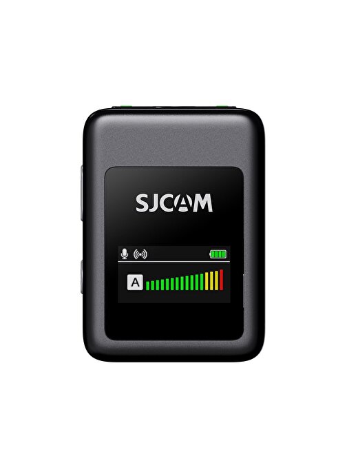 SJCAM M1 Profesyonel Kablosuz Yaka Mikrofonu (2TX  + 1 RX) 100dB Çift Vericili Gürültü Engelleyici (SNR) LCD Ekran