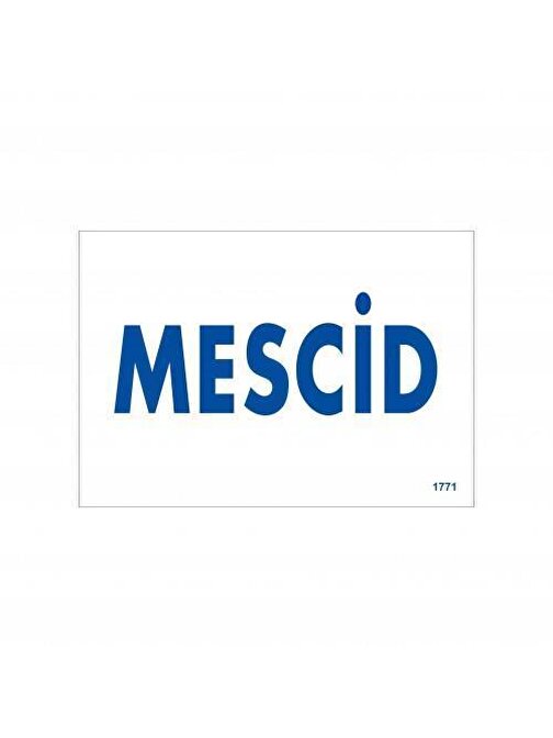 Avmdepo  Mescid Uyarı Levhası 17,5x25 KOD:1771