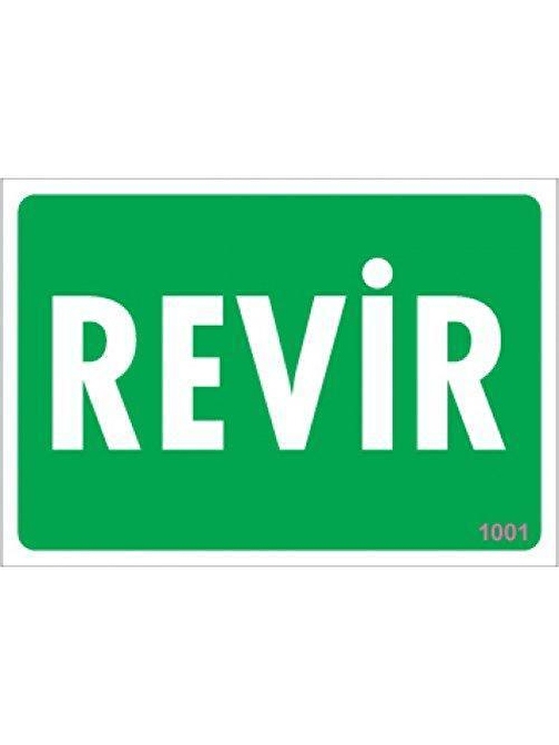 Avmdepo  Revir Uyarı Levhası 17,5x25 KOD:1001