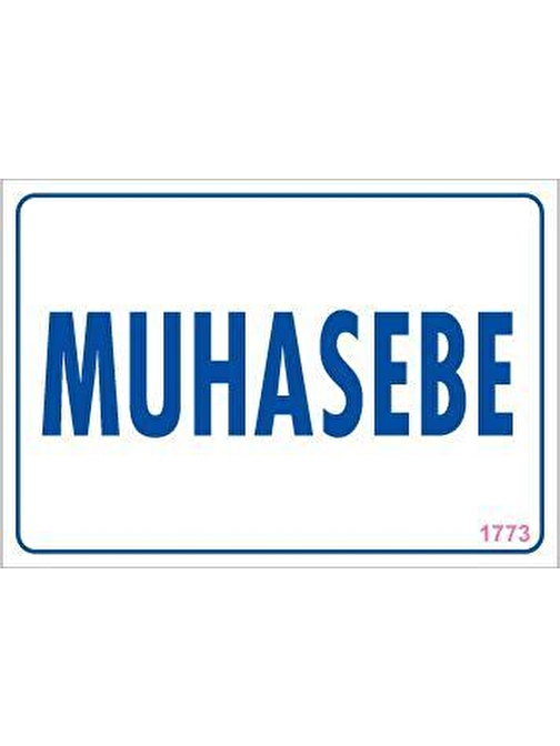 Avmdepo  Muhasebe Uyarı Levhası 17,5x25 KOD:1773