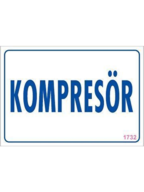 Avmdepo  Kompresör Uyarı Levhası 17,5x25 KOD:1732