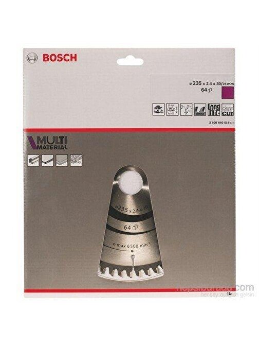 Bosch  MultiMaterial 235X2,4X30/25 mm 64 Diş Testere