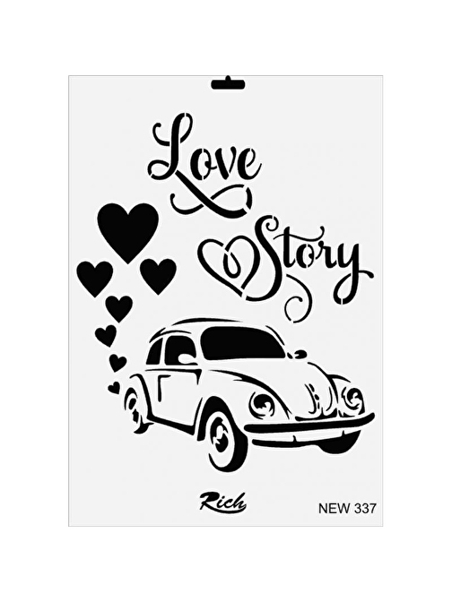 Rich New Seri N-337 Stencil 35x25 cm