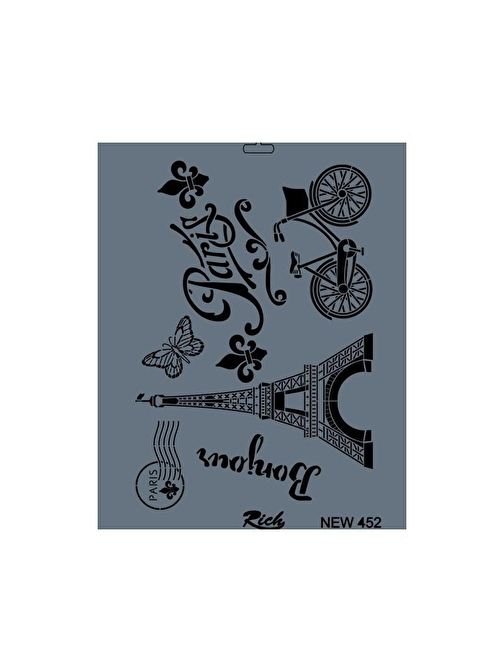 Rich New Seri N-452 Stencil 35x25 cm