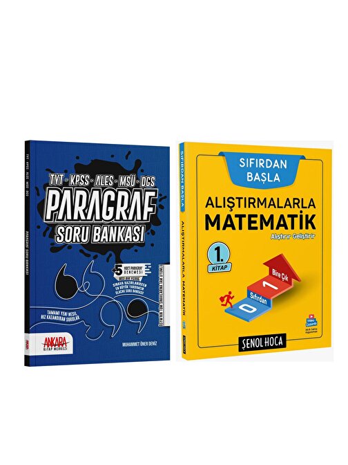 Şenol Hoca Alıştırmalarla Matematik 1 ve AKM Kitap Paragraf Soru Bankası Seti 2 Kitap