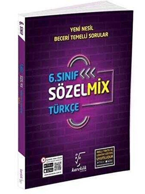 6.Sınıf Türkçe Sözel Mix Soru Bankası Karekök Yayınları