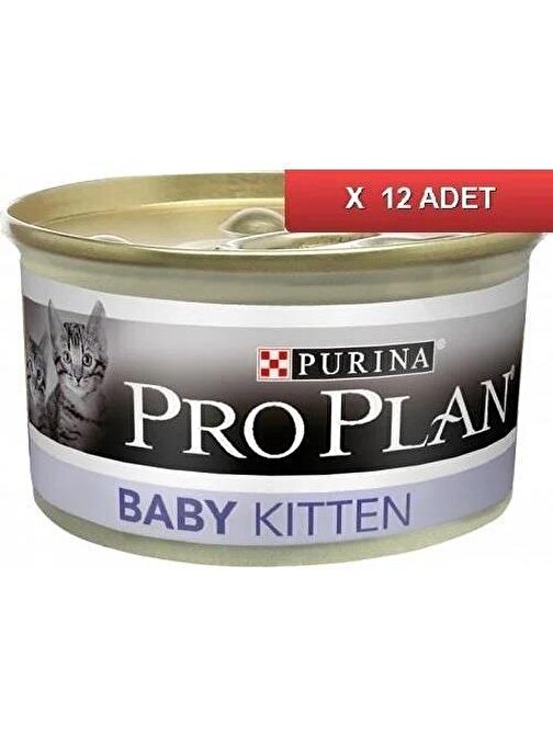 Pro Plan Baby Kitten Tavuklu Yavru Kedi Konservesi 85gr x 12 Adet