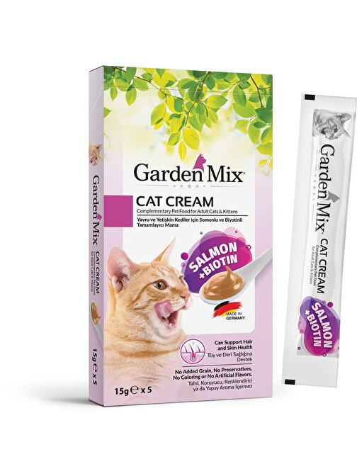 Garden Mıx Kedi Kreması Somon+biotin 15gr x 5 Adet