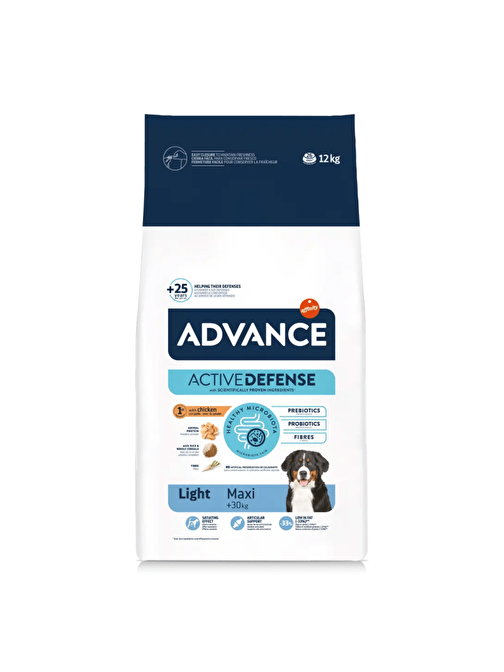 Advance Light Maxi Büyük Irk Köpekler İçin Light Mama 12 Kg