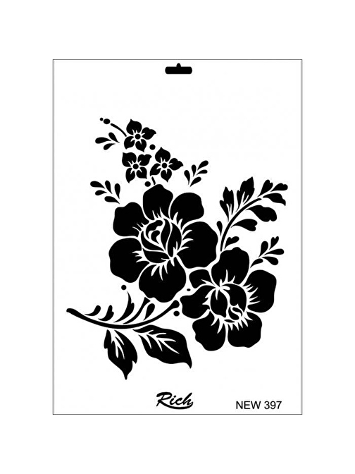 Rich New Seri N-397 Stencil 35x25 cm