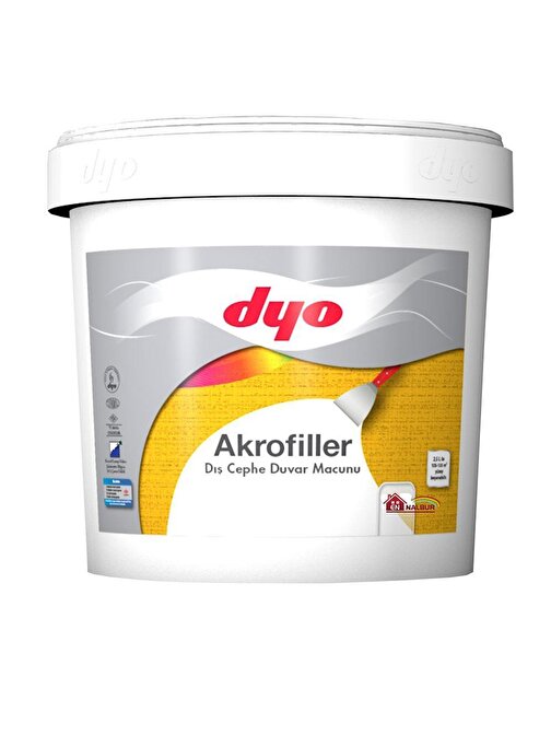 Dyo Akrofiller Dış Cephe Macunu 4,5 Kg Beyaz