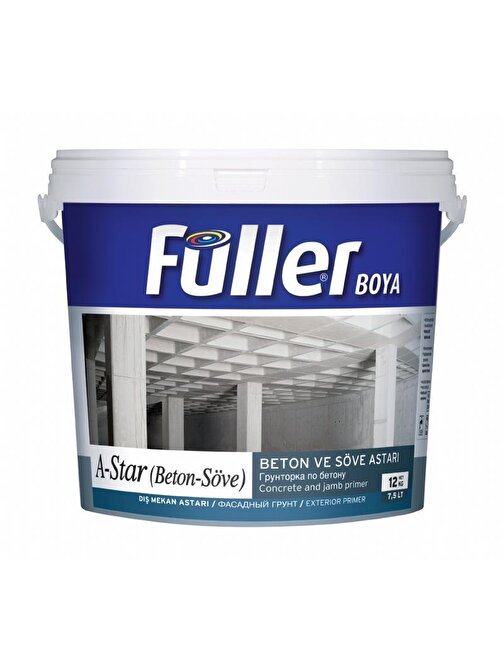  Füller A-Star Brüt Beton Söve Astarı 12 Kg Açık Mavi