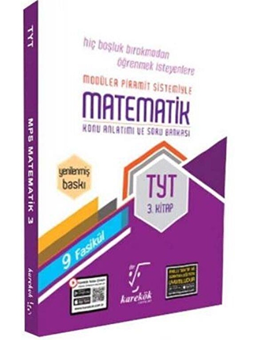 TYT Matematik Konu Anlatımı ve Soru Bankası 3. Kitap Karekök Yayınları