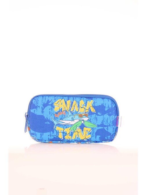 Kaukko Kids 3 Bölmeli Kalem Çantası Fast Snack Time Mavi L8172