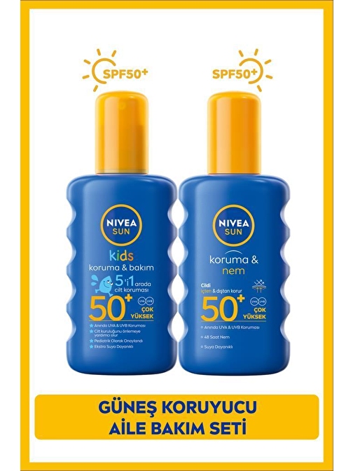 SUN Yüksek Güneş Koruyucu Vücut Spreyi SPF50 200ml, Çocuklar için Hassas Güneş Koruyucu SPF50 200ml