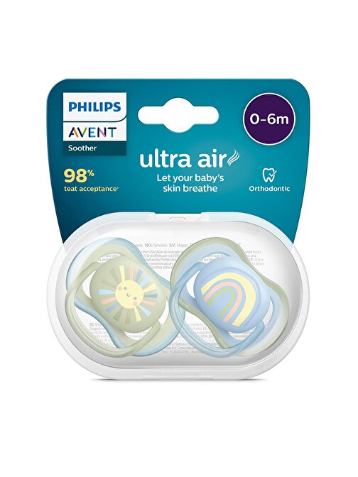 Philips Avent Ultra Air Emzik 0-6 Ay,  2'li Paket, Erkek