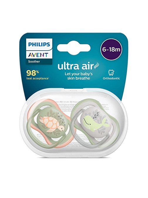 Philips Avent Ultra Air Emzik 6-18 Ay,  2'li Paket, Erkek