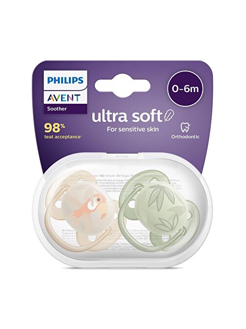 Philips Avent Ultra Soft Emzik 0-6 Ay, 2'li Paket, Erkek