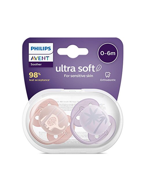 Philips Avent Ultra Soft Emzik 0-6 Ay, 2'li Paket, Kız