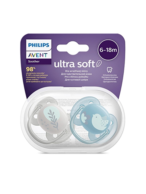 Philips Avent Ultra Soft Emzik 6-18 Ay, 2'li Paket, Erkek