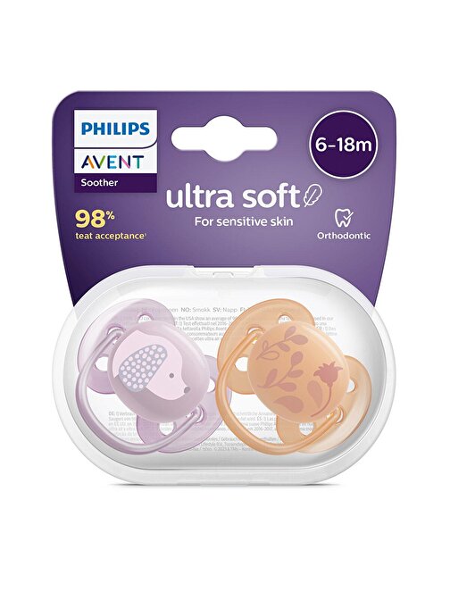 Philips Avent Ultra Soft Emzik 6-18 Ay, 2'li Paket, Kız