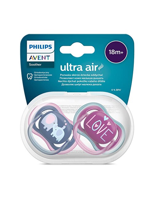 Philips Avent Ultra Air Emzik 18+ Ay,  2'li Paket, Kız