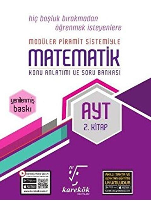 AYT Matematik Konu Anlatımlı Soru Bankası 2. Kitap Karekök Yayınları