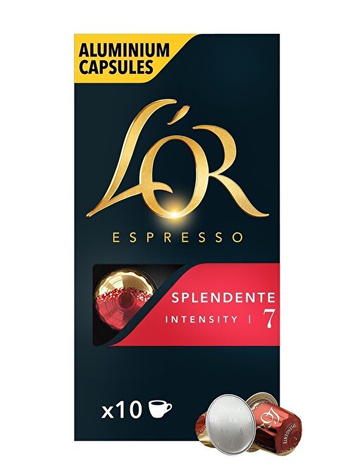 L'OR Splendente Intensity 7 Nespresso Uyumlu Alüminyum Kapsül Kahve 10 Adet