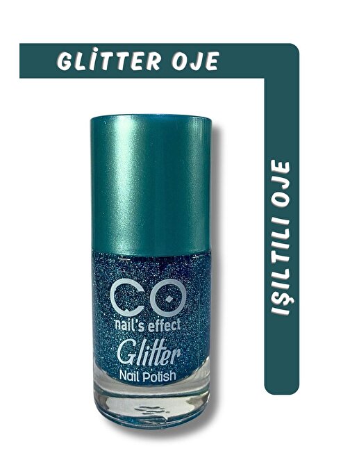 Glitter Simli Oje Mavi No:10