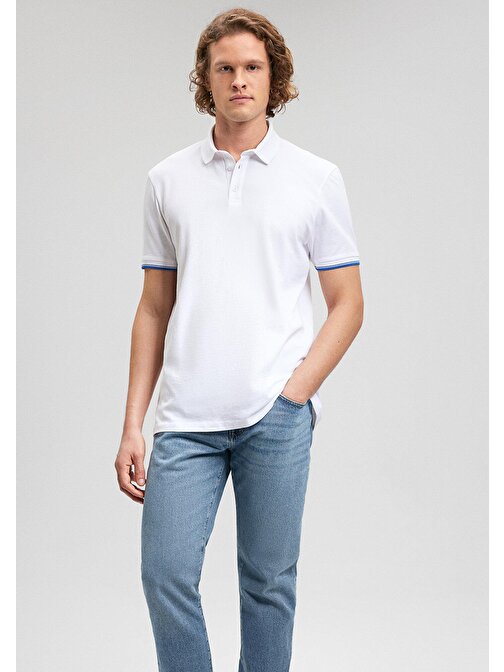 Mavi - Beyaz Polo Tişört 0611937-620