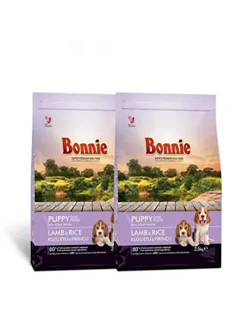 Bonnie Kuzulu Ve Pirinçli Yavru Köpek Maması 2.5 Kg x 2 Adet