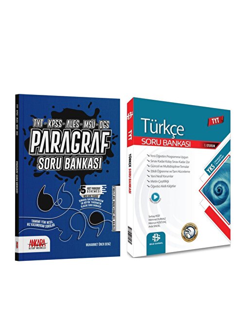 Bilgi Sarmal TYT Türkçe ve AKM Paragraf Soru Bankası Seti 2 Kitap